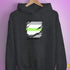 Agender Pride Flag Ripped Reveal Hoodie - Dark Grey Heather